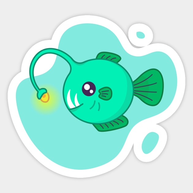 Angler Fish Sticker by ezwearbox